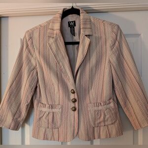 Work To Weekend Cropped Striped Blazer - Size 8